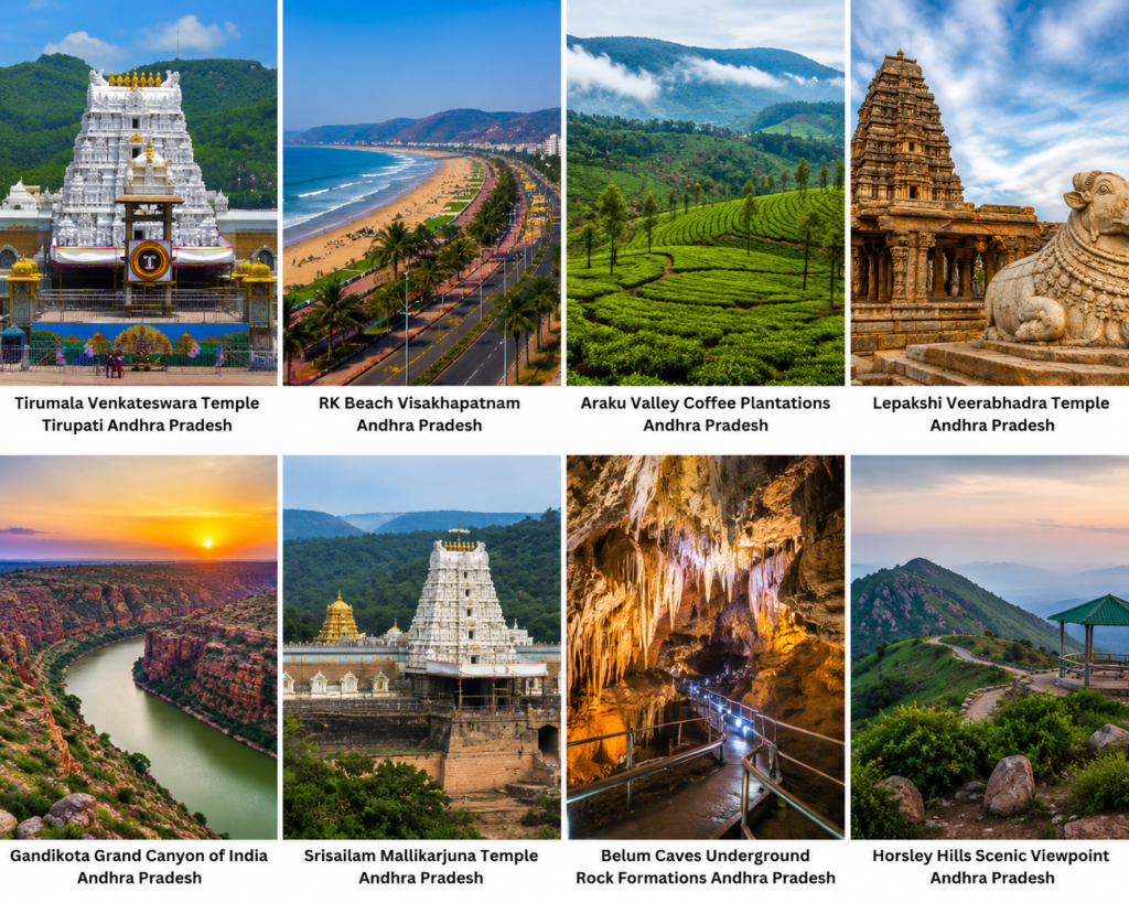 Best Places to Visit in Andhra Pradesh (2026) Top places to visit in Andhra Pradesh featuring famous tourist attractions